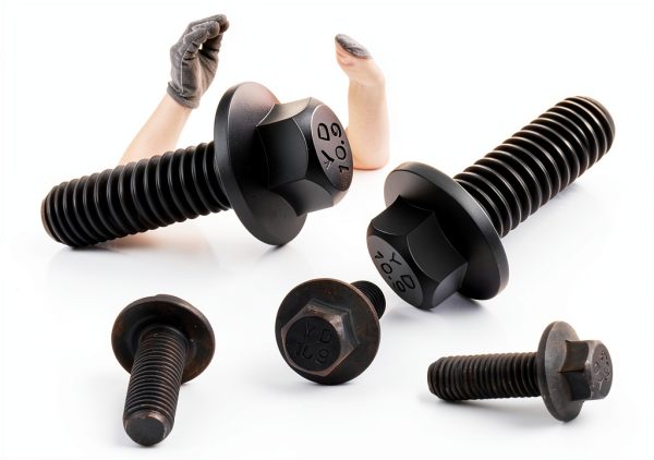 Salior Grade 10.9 Carbon Steel Exhaust Bolts for LS Engines-2
