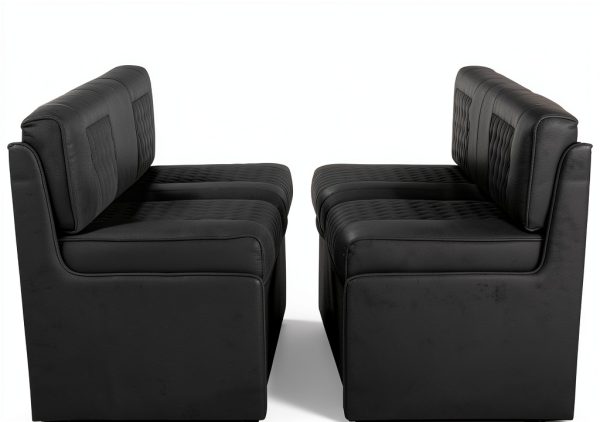 Qualitex RV Sofa Sleeper Bed Black Leather-3