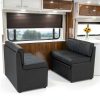 Qualitex RV Sofa Sleeper Bed Black Leather-0