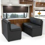 Qualitex RV Sofa Sleeper Bed Black Leather-0