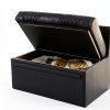 Qualitex RV Sofa Sleeper Bed Black Leather-6