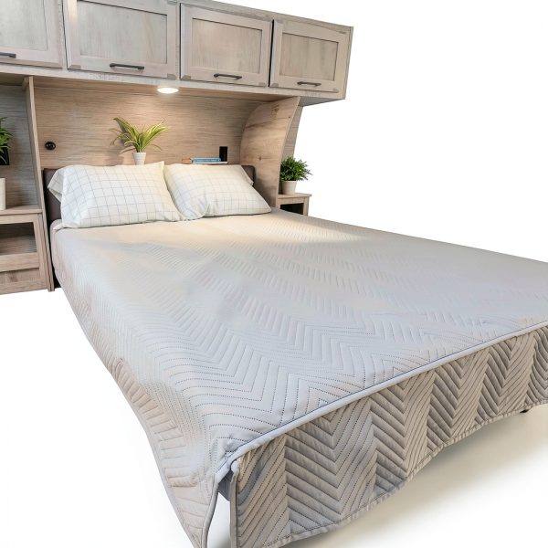 Thomas Payne Easy Zzzs RV Bedding Set Queen Gray Microfiber 3‑in‑1-7
