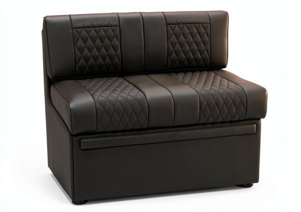 Qualitex RV Sofa Sleeper Bed Black Leather-4