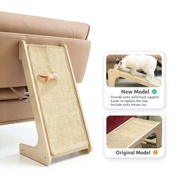 Cat Scratch Ramp PETKARAY Scratching Pad Natural Sisal Dual Placement-1