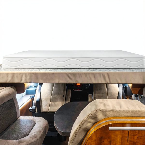 Bouticol RV Mattress Underlay Queen White Foldable Breathable Pad-5