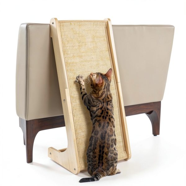 Cat Scratch Ramp PETKARAY Scratching Pad Natural Sisal Dual Placement-0