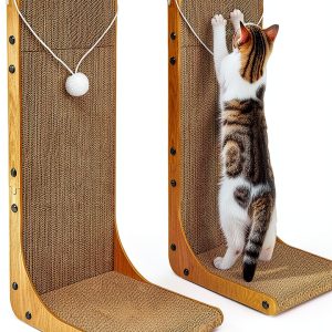 L Shaped Cardboard Cat Scratcher Markarbarka Furniture Protector-0