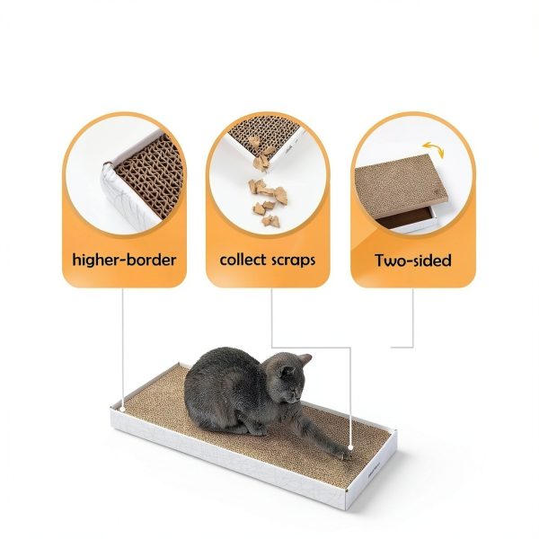 Cat Scratching Pad Smartbean 3PCS Reversible Post 16.7x8.1x1.3 in-2