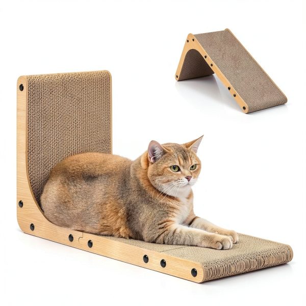 L Shaped Cardboard Cat Scratcher Markarbarka Furniture Protector-7