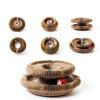Cat Scratcher Toy VOXGET Foldable Scratching Board Bell Balls Auburn-7