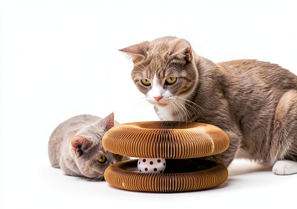 Cat Toy Feierxun Magic Organ Accordion Scratching Pad with Bell Ball-3