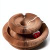 Cat Scratcher Toy VOXGET Foldable Scratching Board Bell Balls Auburn-2