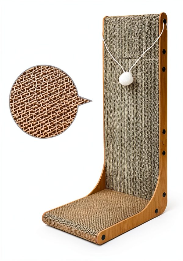 L Shaped Cardboard Cat Scratcher Markarbarka Furniture Protector-2