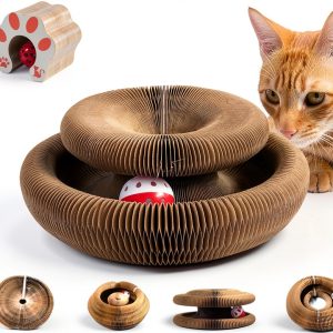 Cat Toy Feierxun Magic Organ Accordion Scratching Pad with Bell Ball-0