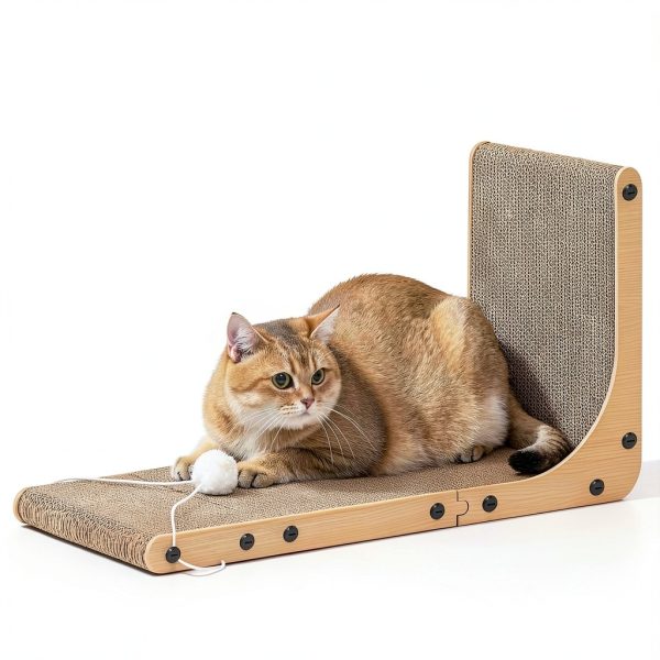L Shaped Cardboard Cat Scratcher Markarbarka Furniture Protector-6